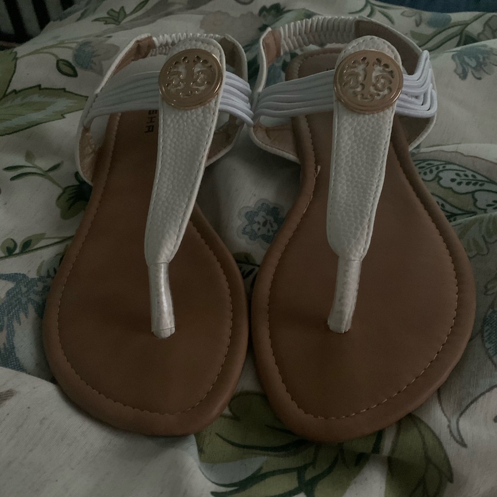 White sandals